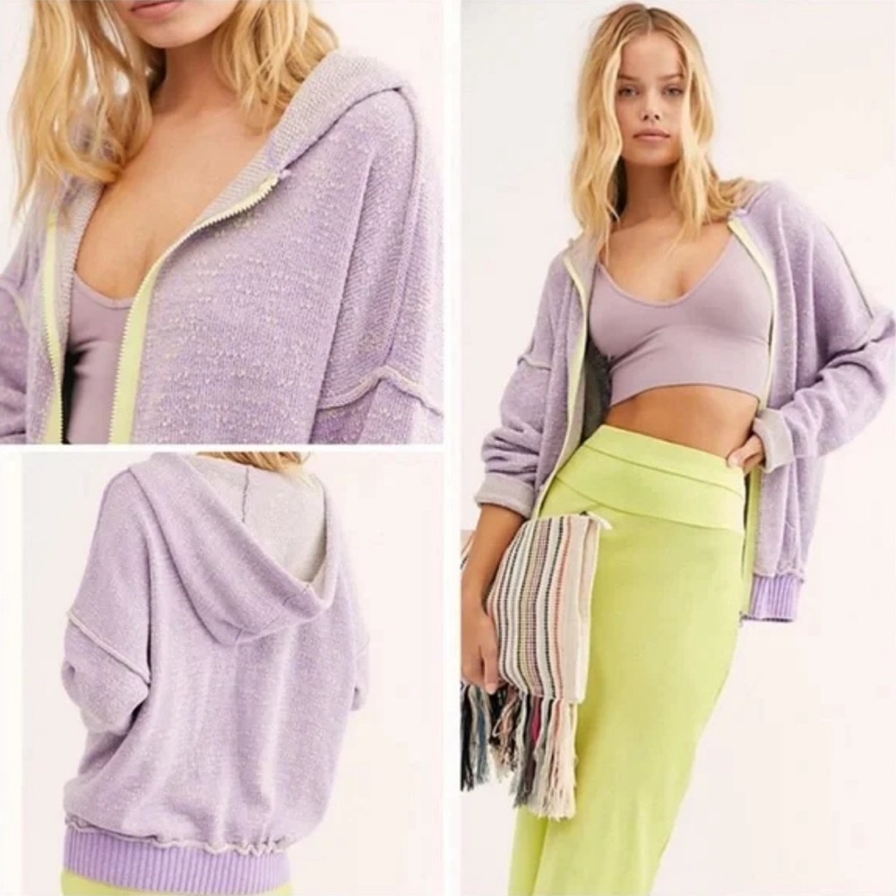 Free People - knit zip up
